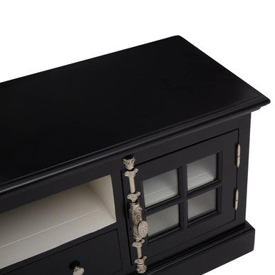 Black Mahogany Media Unit with Storage