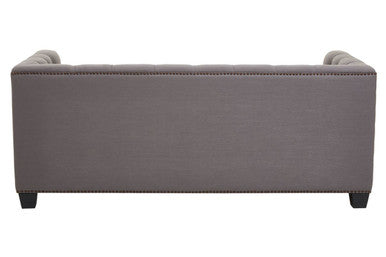 2 Seater Grey Fabric Sofa