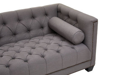 2 Seater Grey Fabric Sofa