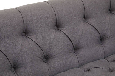 2 Seater Grey Fabric Sofa