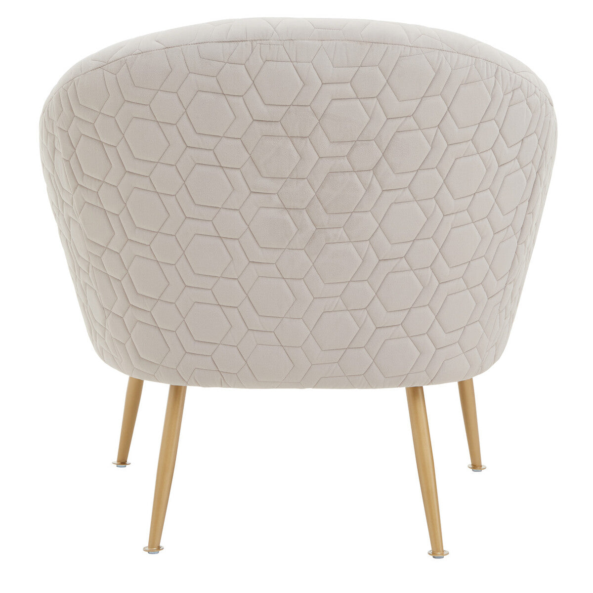 Natural Occasional Chair in Beige Velvet