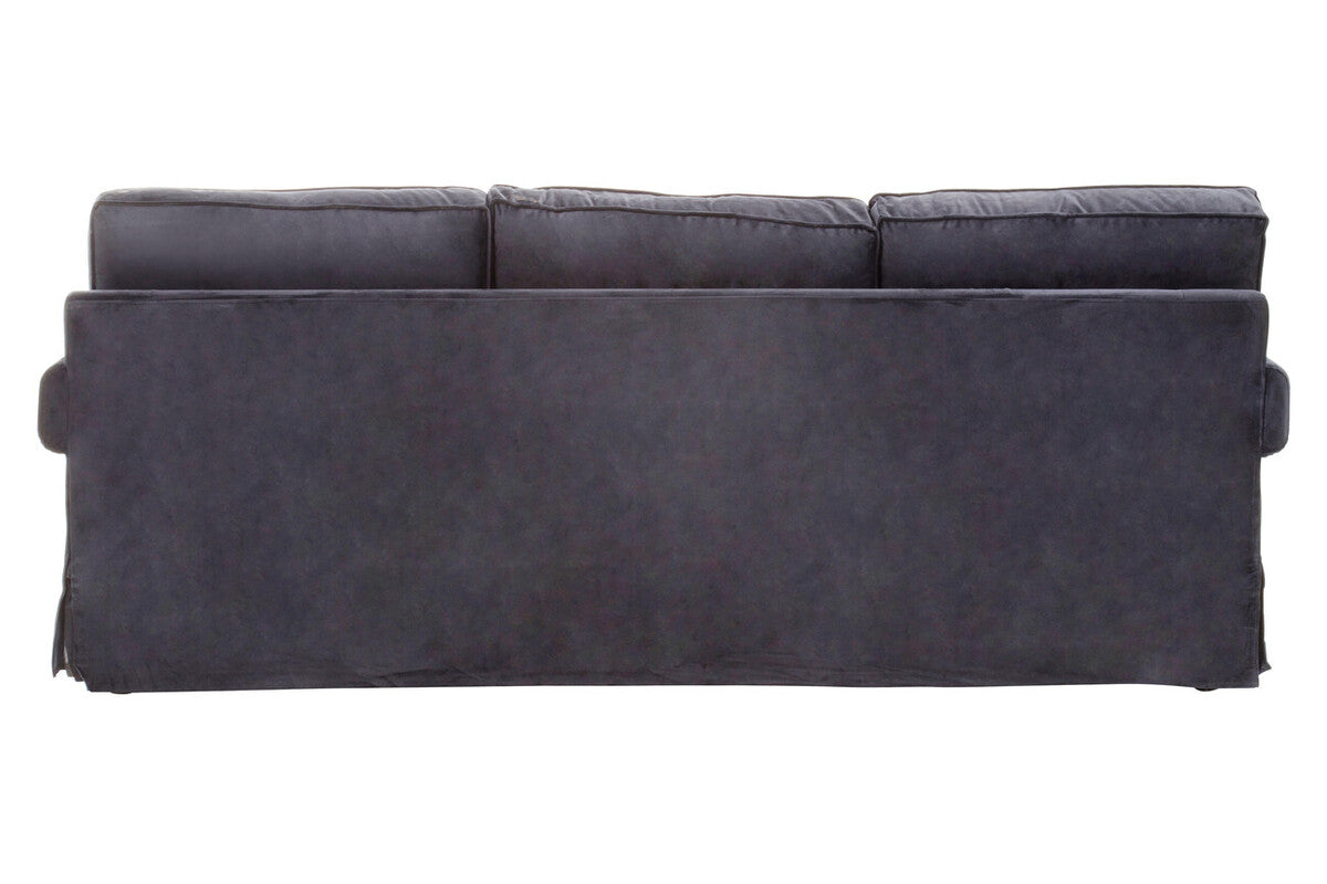 3 Seater Black Velvet Sofa Ralph