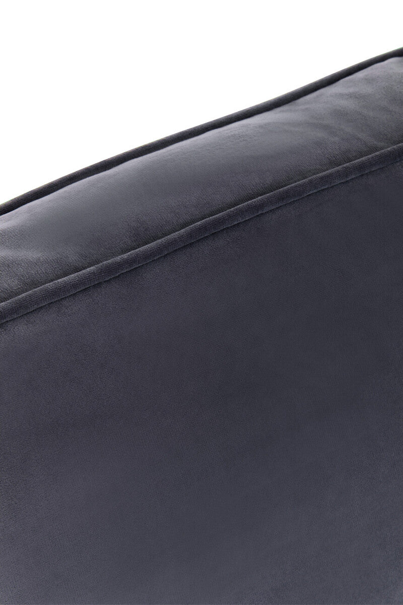 3 Seater Black Velvet Sofa Ralph