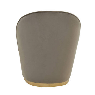 Kids Tamra Mink Velvet Chair with Gold Base