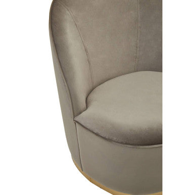 Kids Tamra Mink Velvet Chair with Gold Base