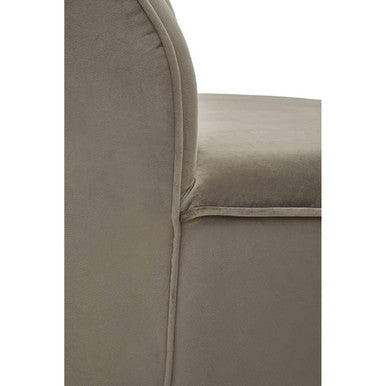 Kids Tamra Mink Velvet Chair with Gold Base