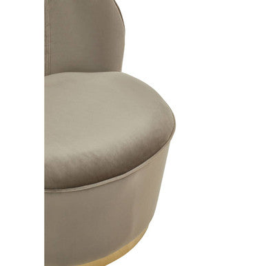 Kids Tamra Mink Velvet Chair with Gold Base