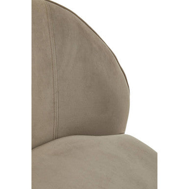 Kids Tamra Mink Velvet Chair with Gold Base