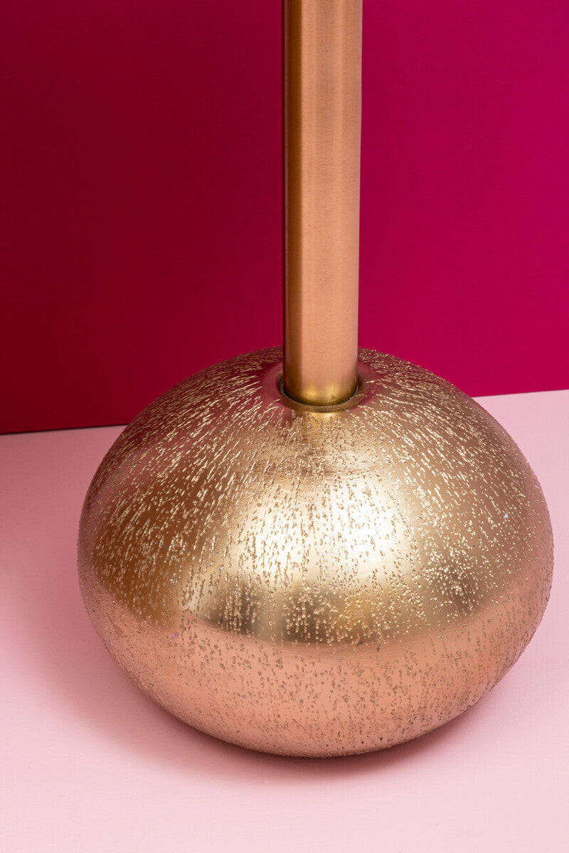 Gold Mosaic Side Table with Round Base