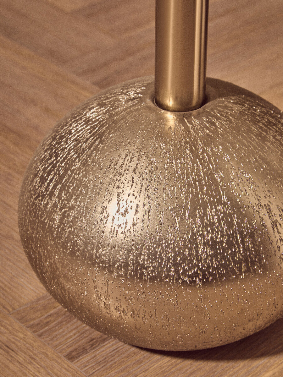 Gold Mosaic Side Table with Round Base