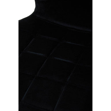 Black Dining Chair with Silver Legs