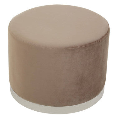 Mink and Silver Round Stool