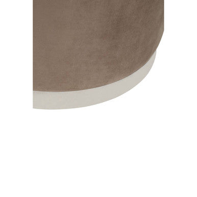 Mink and Silver Round Stool