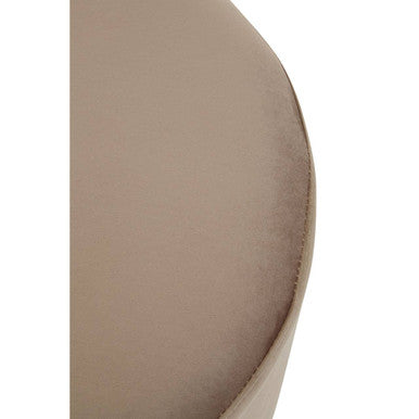 Mink and Silver Round Stool