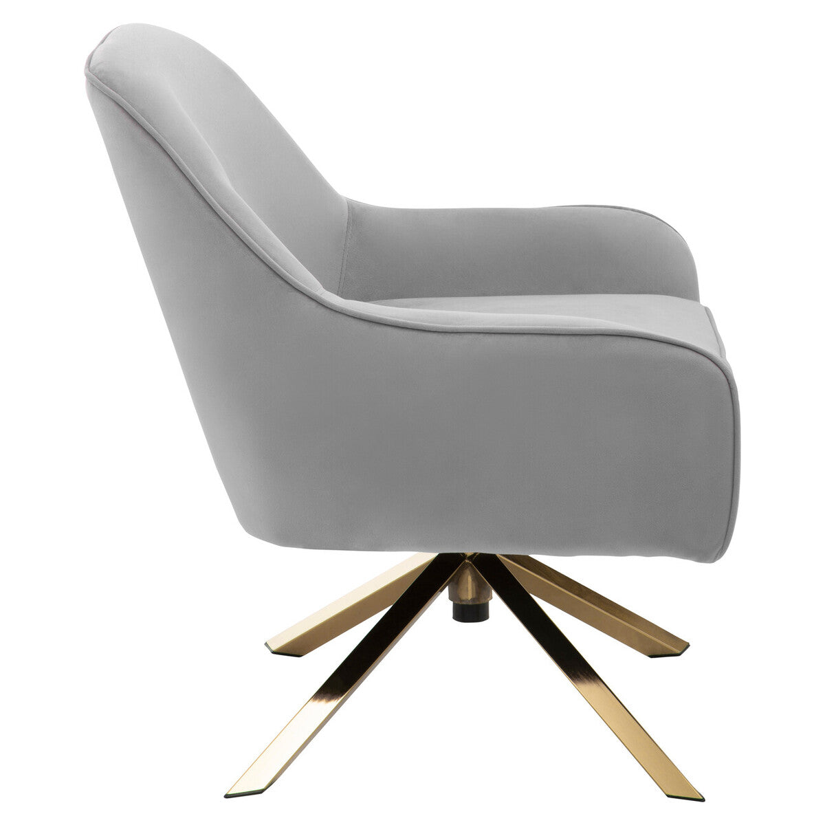 Grey Velvet Swivel Chair