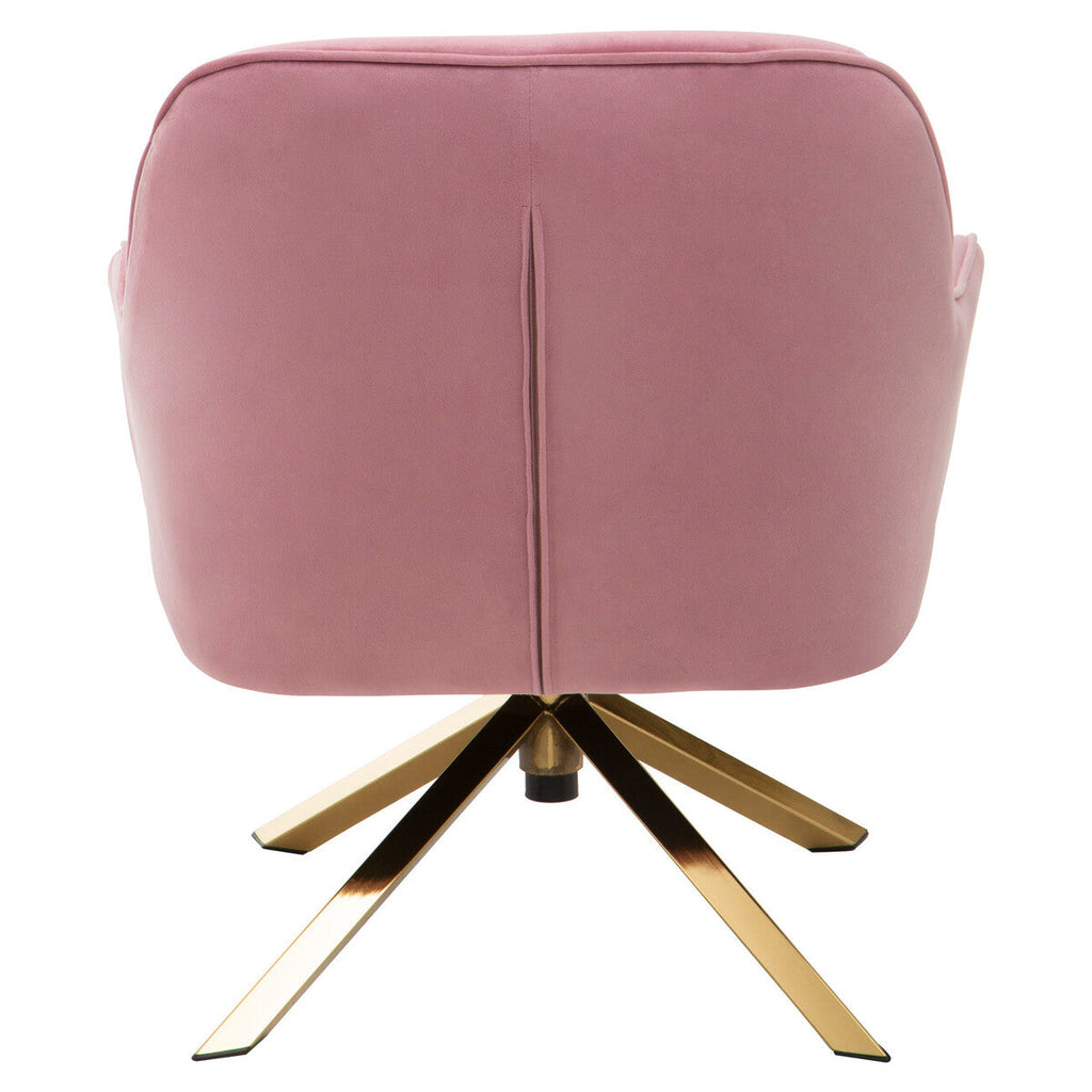Pink Velvet Swivel Chair