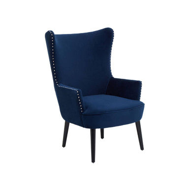Wingback Lounge Chair in Blue