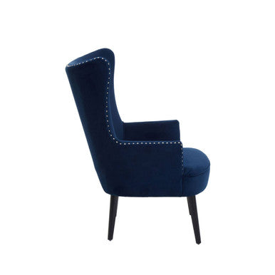 Wingback Lounge Chair in Blue