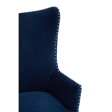 Wingback Lounge Chair in Blue