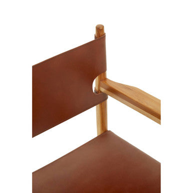 Kendari Antique Brown Leather Chair