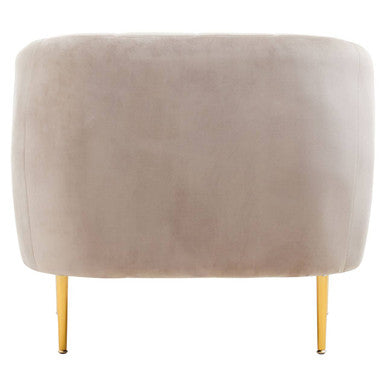 Mink Velvet Channel Detail Armchair