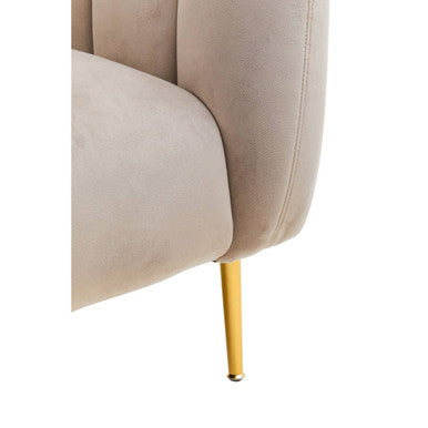 Mink Velvet Channel Detail Armchair