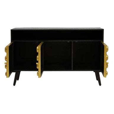 Three Door Sideboard with Gold Circle Detail