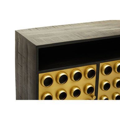 Three Door Sideboard with Gold Circle Detail
