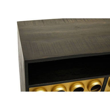 Three Door Sideboard with Gold Circle Detail