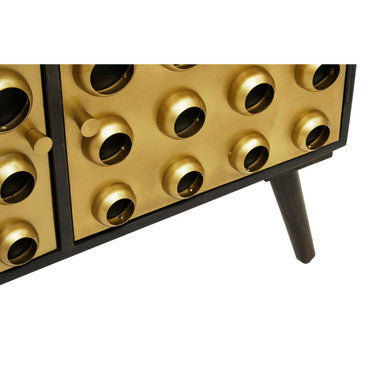 Three Door Sideboard with Gold Circle Detail