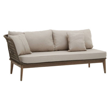 Woven Rope Chaise Longue with Cushions