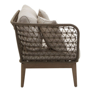 Woven Rope Chaise Longue with Cushions
