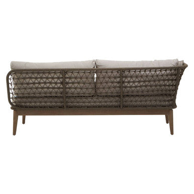 Woven Rope Chaise Longue with Cushions
