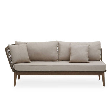 Woven Rope Chaise Longue with Cushions