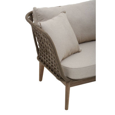 Woven Rope Chaise Longue with Cushions