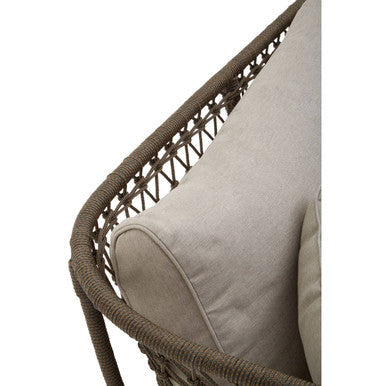 Woven Rope Chaise Longue with Cushions