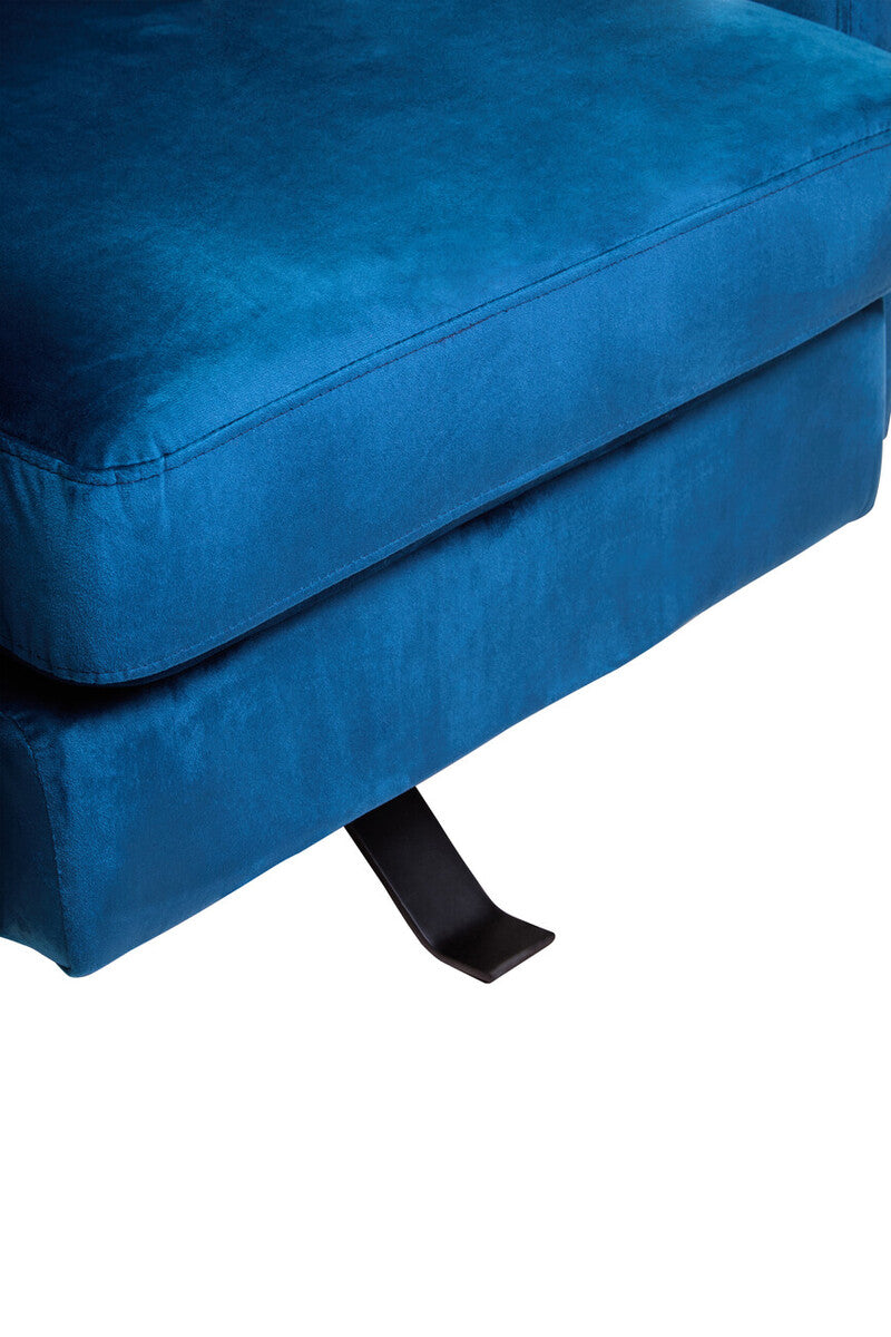 Blue Velvet Swivel Chair
