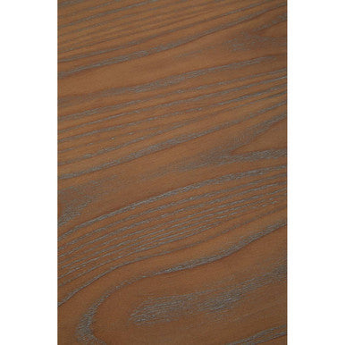 Natural Rectangular Oak Dining Table with Carved Pedestal Legs