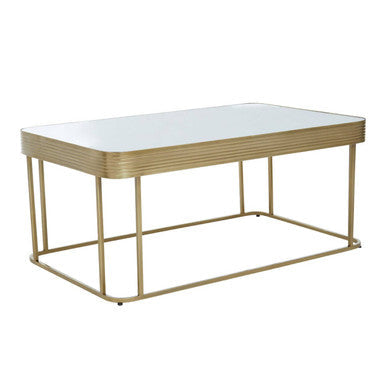 Gold Coffee Table with Mirrored Top