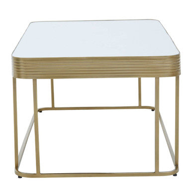 Gold Coffee Table with Mirrored Top