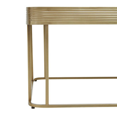 Gold Coffee Table with Mirrored Top