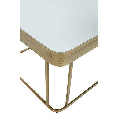 Gold Coffee Table with Mirrored Top
