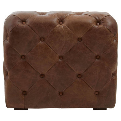 Brown Leather Chesterfield Modular Chair