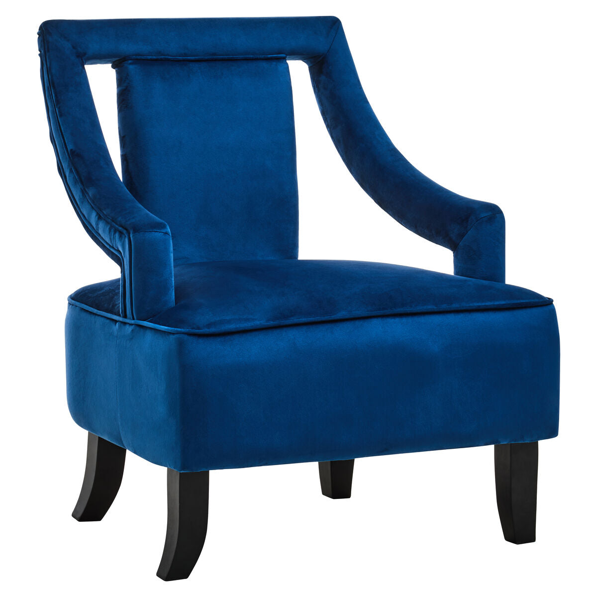 Midnight Blue Velvet Chair