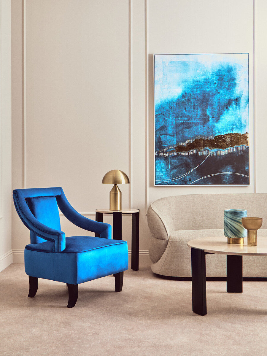 Midnight Blue Velvet Chair