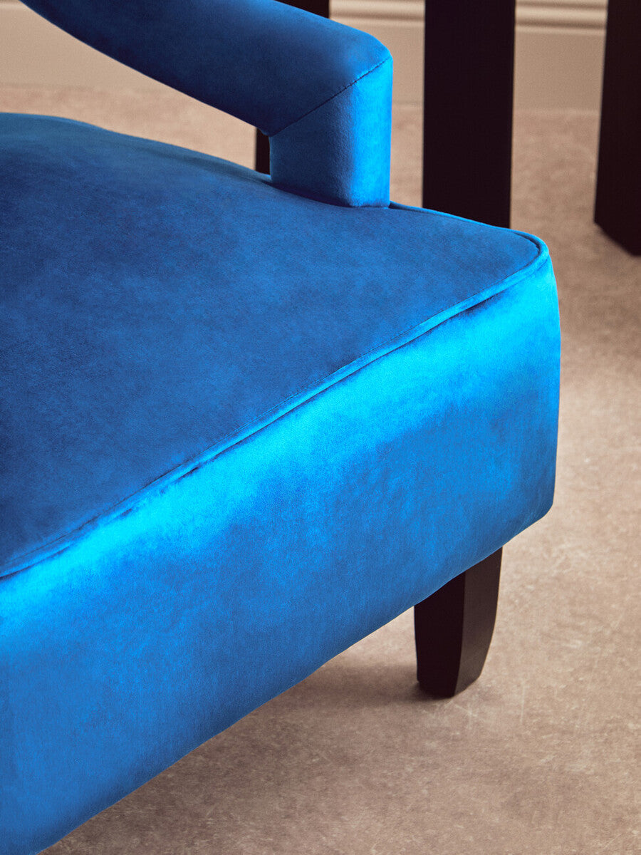Midnight Blue Velvet Chair