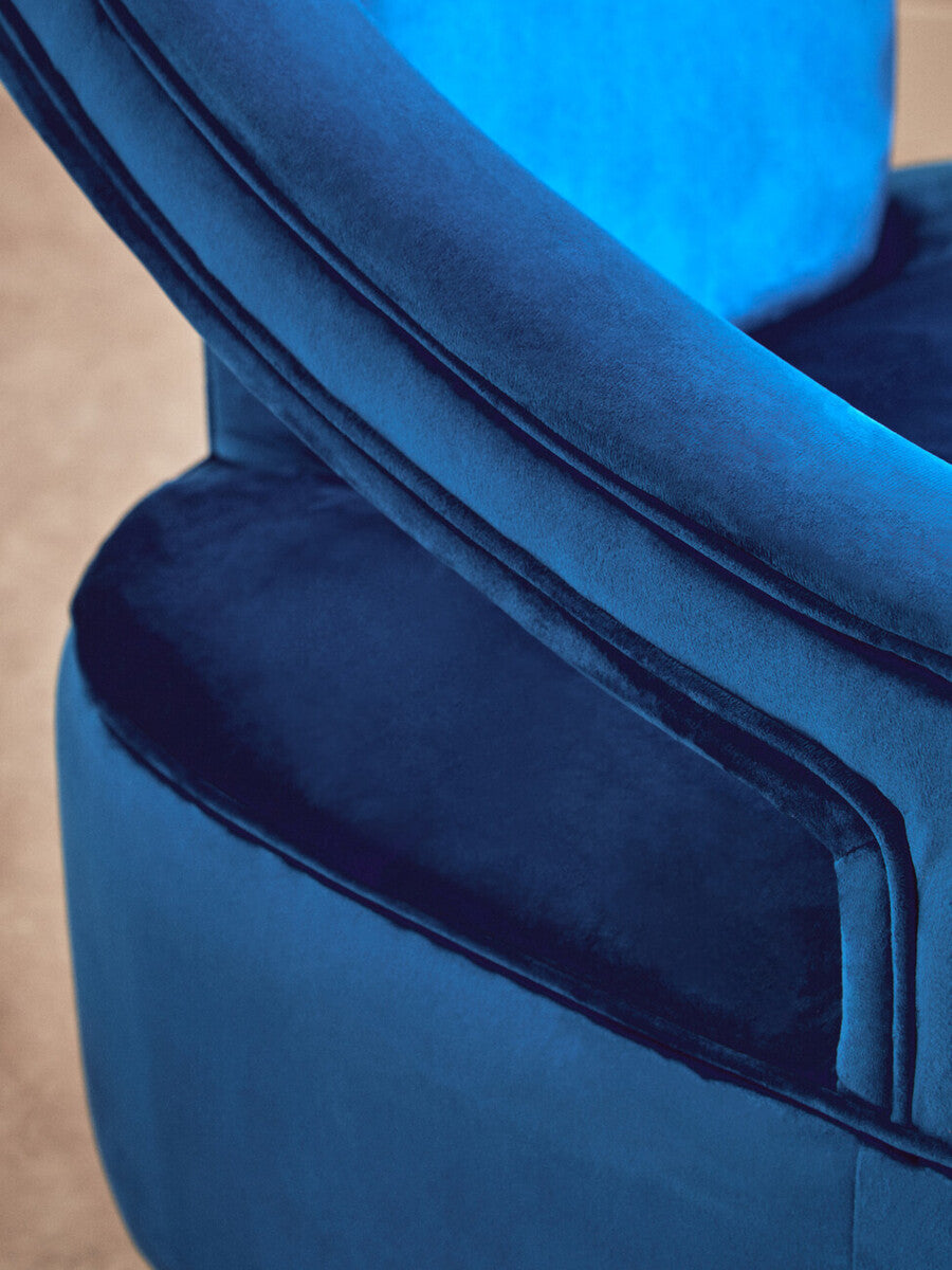 Midnight Blue Velvet Chair