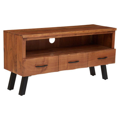 Three Drawer Acacia Media Unit
