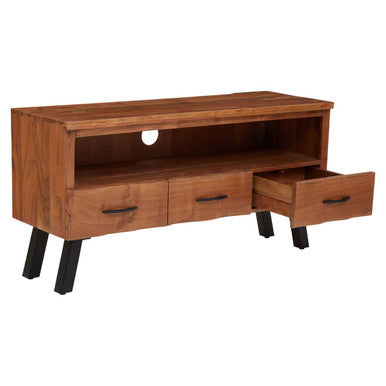 Three Drawer Acacia Media Unit