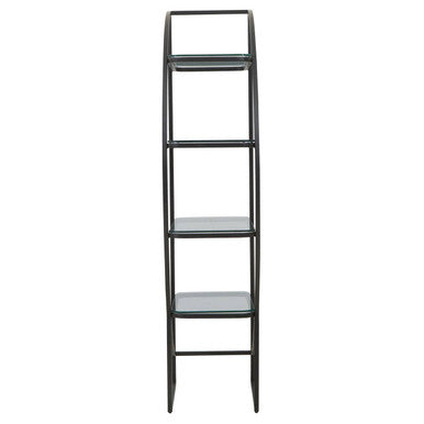Left Half Moon Black Shelf Unit